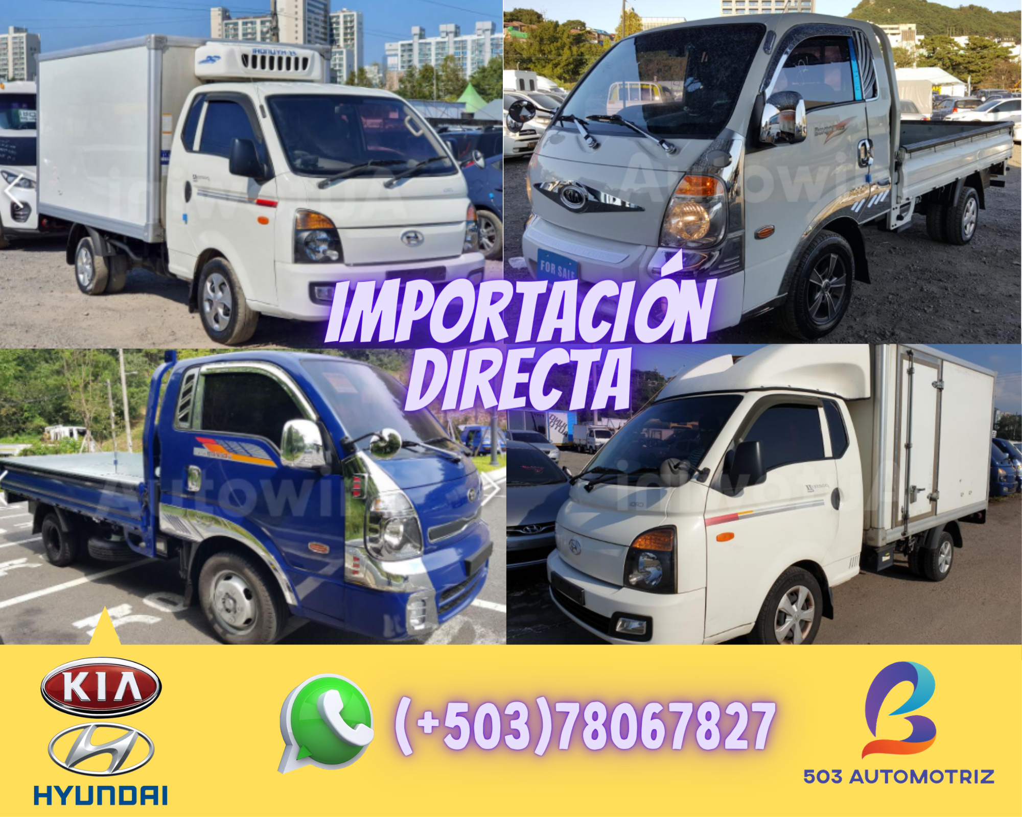 Importación directa Camiones H100/K2700