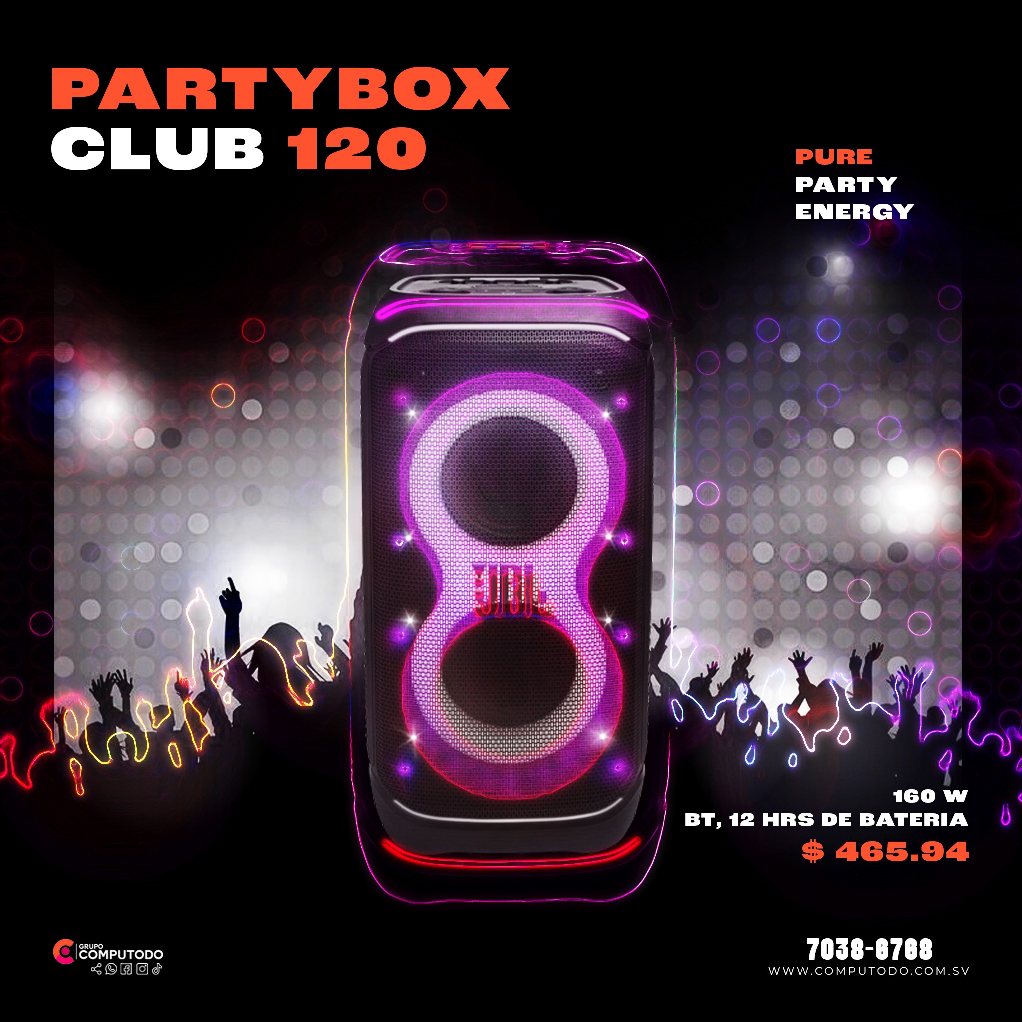 PartyBox Club 120, PURE PARTY ENERGY.