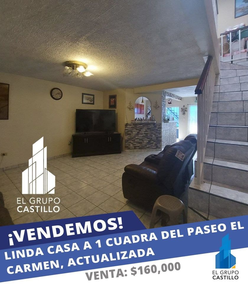 Actualizada | En venta Casa en Santa Tecla, a 1 cuadra del paseo el Carmen
