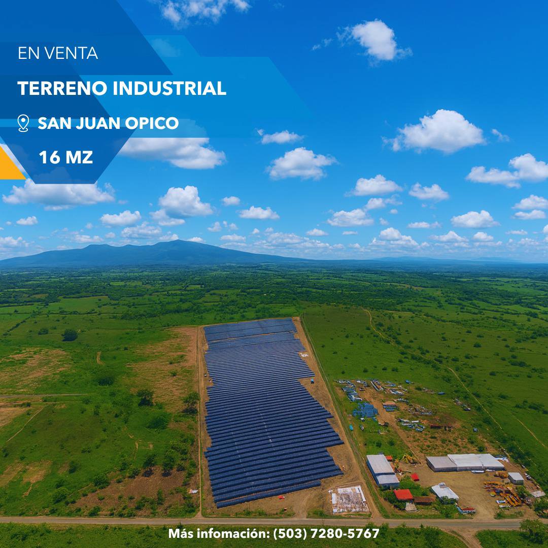 En venta 16 Mz industriales en San Juan Opico