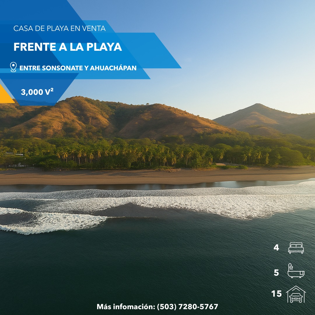 EN VENTA, RANCHO EN PRIMERA FILA FRENTE A LA PLAYA