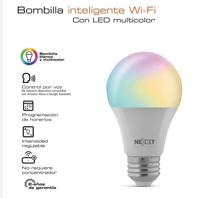 Nexxt Smart Bulb Foco Inteligente controlado por WIFI Via App